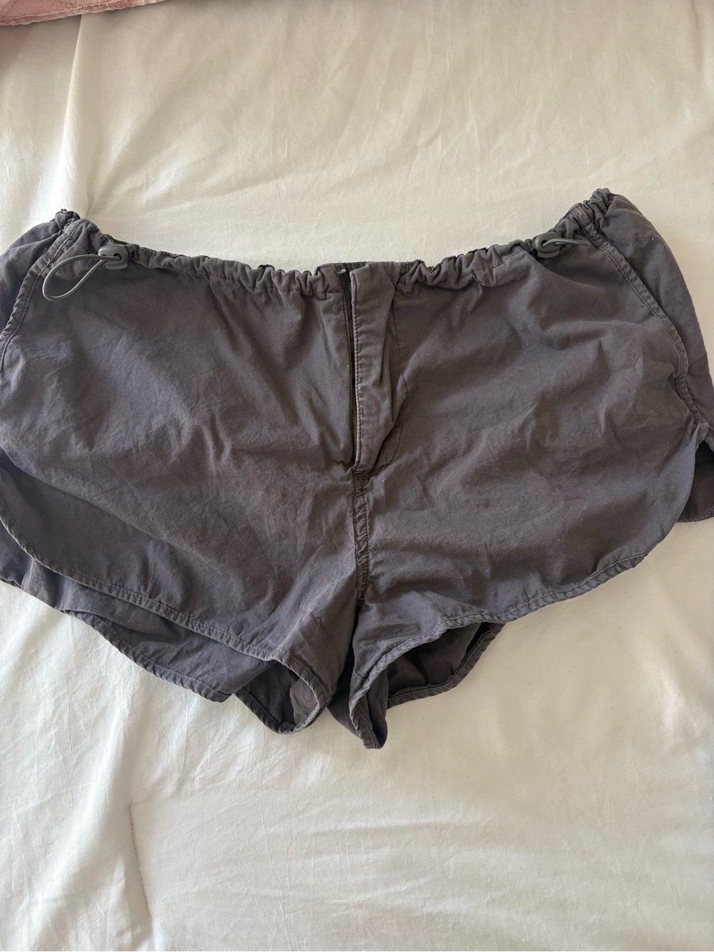 La Hearts Women's Drawstring Athletic Shorts - Charcoal Gray